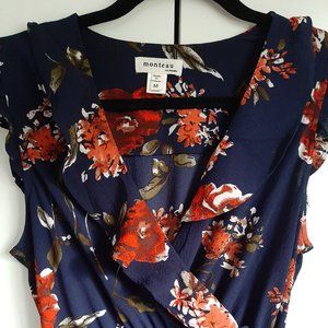 Manteau Navy Floral Summer Dress